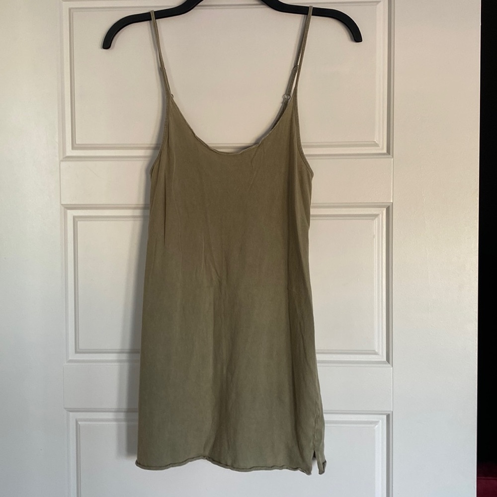 Green mini dress